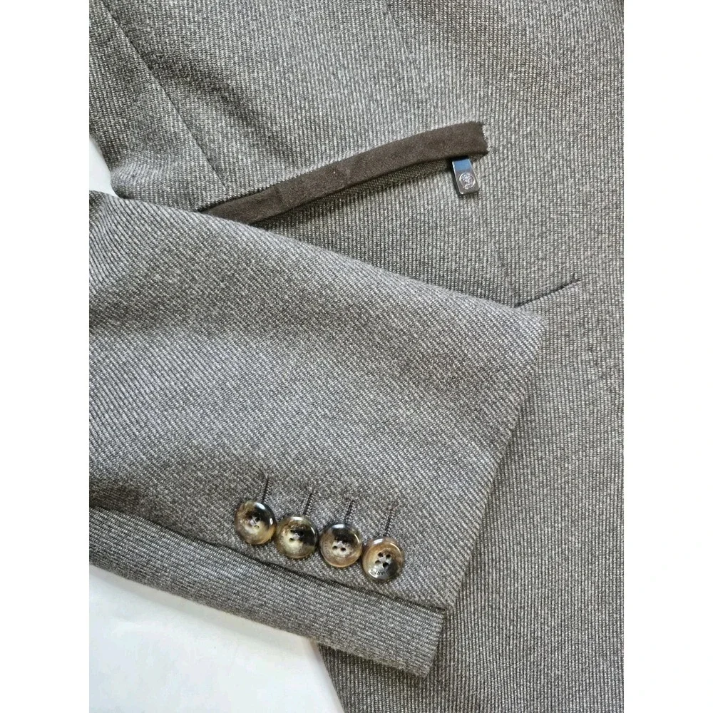 Hart Schaffner Marx Mens Sports Coat 39R Brown 2 Button Blazer Regular M